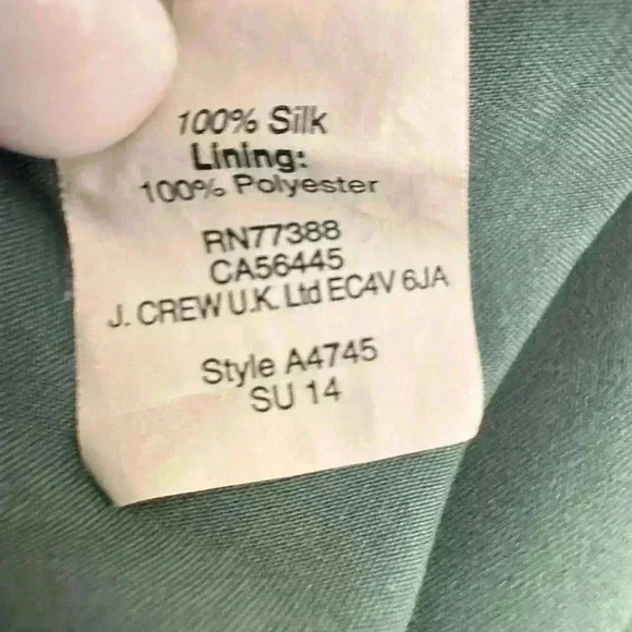 Madewell Forest Green Satin Dress Beautiful Size 2 Racerback Pockets - Picture 5 of 6